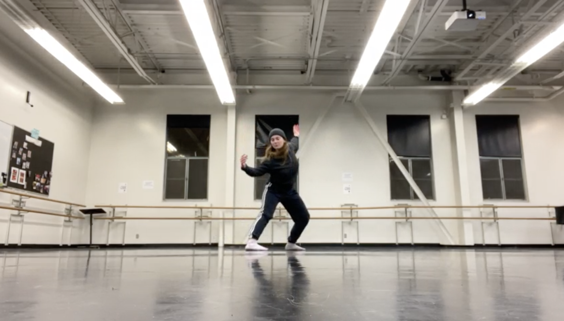 a dancer in rehearsal